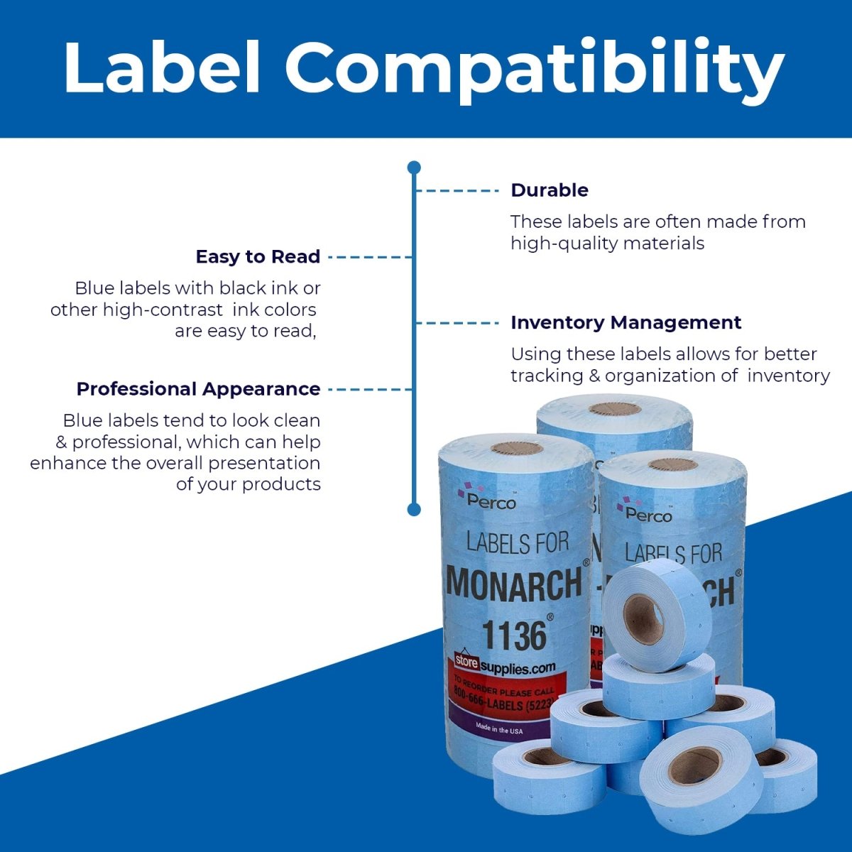 Pricing Labels for Monarch 1136 Pricing Gun - Store Supplies