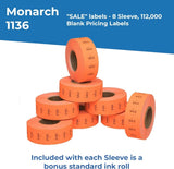 Pricing Labels for Monarch 1136 Pricing Gun - Store Supplies