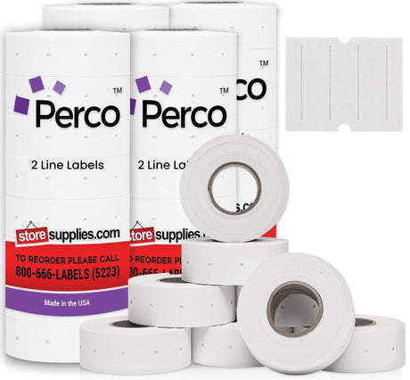 Pricing Labels for Perco 2 Line Price and Date Guns - Store Supplies