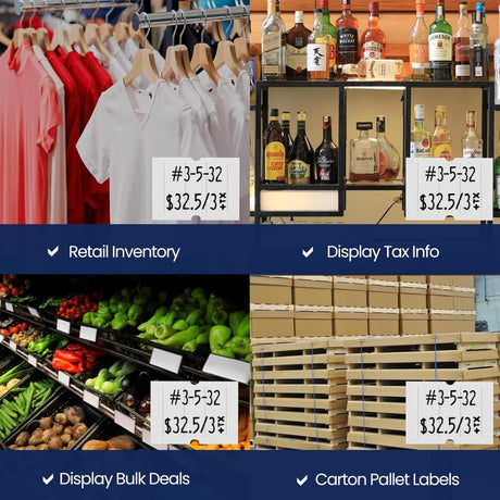 Pricing Labels for Perco 2 Line Price and Date Guns - Store Supplies