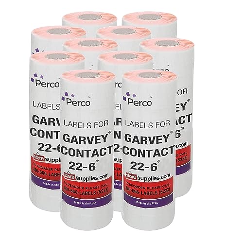 2212 Pricing Labels for Garvey 22 - 6/22 - 7/22 - 8 Price Gun - Store Supplies