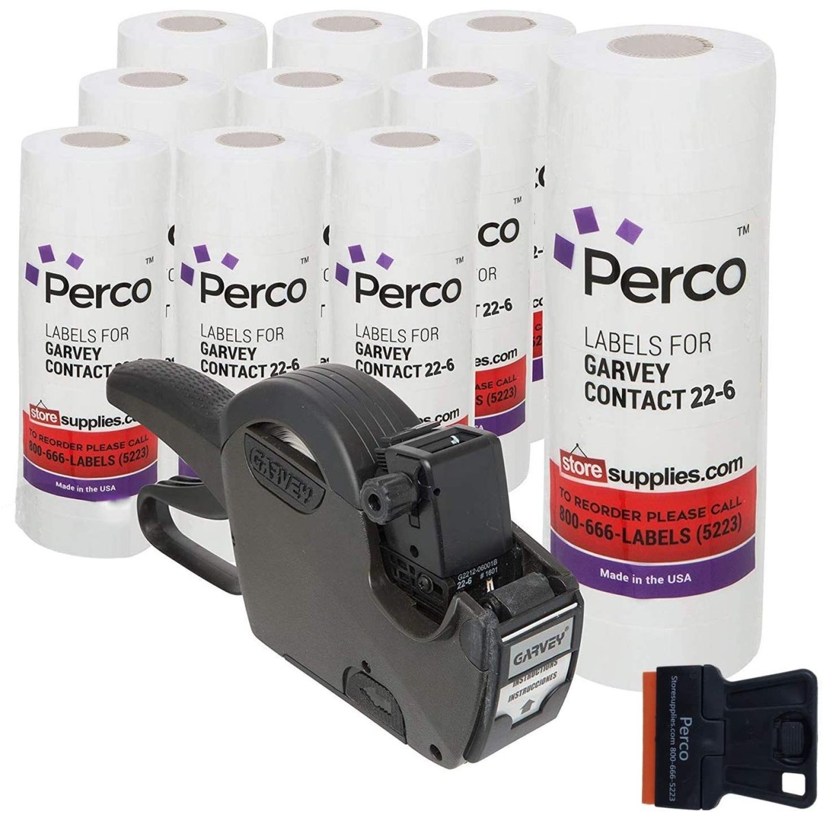 2212 Pricing Labels for Garvey 22 - 6/22 - 7/22 - 8 Price Gun - Store Supplies