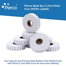 Perco Best by 2 Line Labels - 1 Sleeve, 8,000 Best by Labels for Perco 2 Line Date Guns