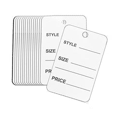 Perco White Unstrung Marking Price Tags Size 32*48mm Pack of 1000 Paper Clothing Tag