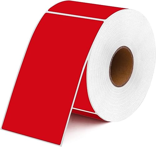 Perco Red 3x5 Inch Rectangle Sticker Labels with Permanent Adhesive ...