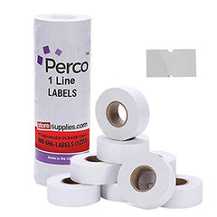 Perco 1 Line Freezer Adhesive White Labels