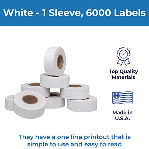 Perco 2 Line Removable Adhesive White Labels