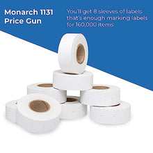 Freezer Adhesives White Labels for Monarch 1131 Price Gun – 8 Sleeve, 160,000 Price Gun Labels
