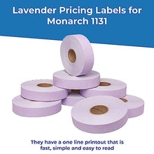 Lavender Pricing Labels for Monarch 1131 Price Gun – 24 Rolls, 60,000 Labels - Buy 2 Sleeves Get 1 Free