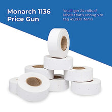 Freezer Adhesives White Labels for Monarch 1136 Price Gun – 3 Sleeves, 24 Rolls Value Pack - 42,000 Labels