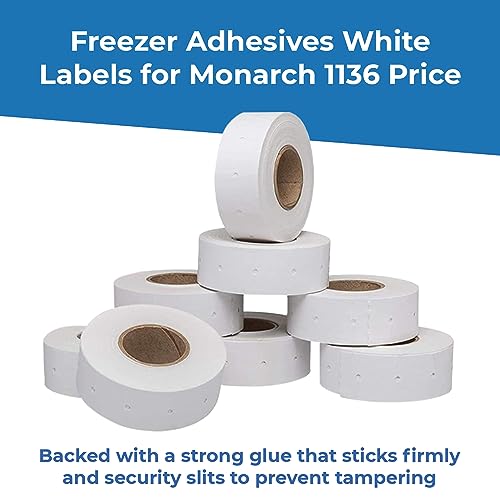 Freezer Adhesives White Labels for Monarch 1136 Price Gun