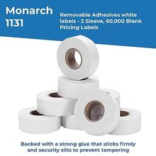 Removable Adhesives White Labels for Monarch 1131 Price Gun – 3 Sleeve, 60,000 Price Gun Labels