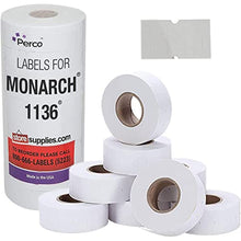 Removable Adhesives White Labels for Monarch 1136 Price Gun - 1 Sleeve, 14,000 Labels
