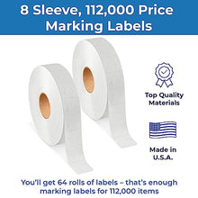 Removable Adhesives White Labels for Monarch 1136 Price Gun – Case of 8 Sleeves, 112,000 Pricemarking Labels Value Pack