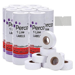 Perco 1-Line Freezer Adhesive White Labels