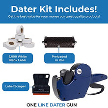 Perco Pro 1 Line Date Label Gun Kit, Includes 8 Digits Date Gun Labeler, 10,000 Plain White Labels, and Preloaded Inker