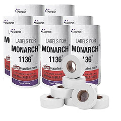 Removable Adhesives White Labels for Monarch 1136