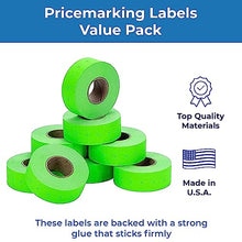 Fluorescent Green Pricing Labels for Monarch 1136 Price Gun – Case of 8 Sleeves, 112,000 Pricemarking Labels Value Pack