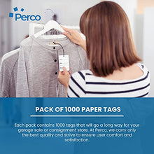 Perco White Unstrung Marking Price Tags Size 32*48mm Pack of 1000 Paper Clothing Tag