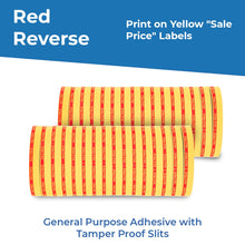 Red Reverse Print on Yellow 