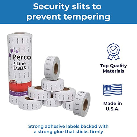 Date Labels for Perco 2 Line Date Guns - Store Supplies