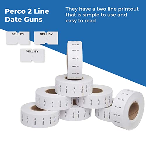 Date Labels for Perco 2 Line Date Guns - Store Supplies