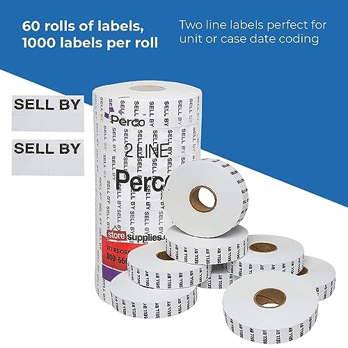 Date Labels for Perco 2 Line Date Guns - Store Supplies