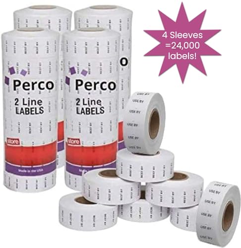 Date Labels for Perco 2 Line Date Guns - Store Supplies