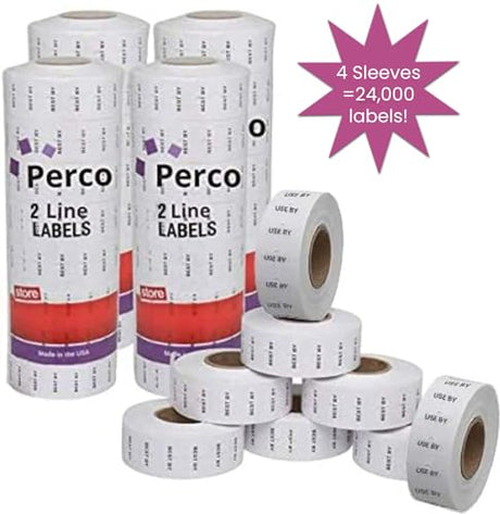 Date Labels for Perco 2 Line Date Guns - Store Supplies