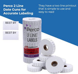 Date Labels for Perco 2 Line Date Guns - Store Supplies