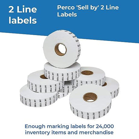 Date Labels for Perco 2 Line Date Guns - Store Supplies