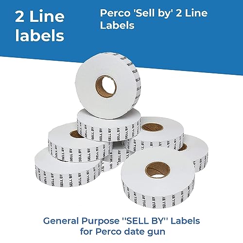 Date Labels for Perco 2 Line Date Guns - Store Supplies