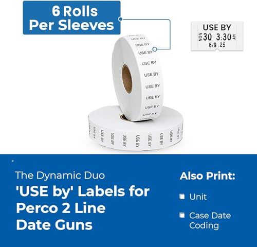 Date Labels for Perco 2 Line Date Guns - Store Supplies