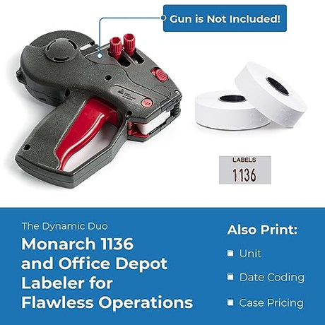 Freezer Adhesives Labels for Monarch 1136 - Store Supplies