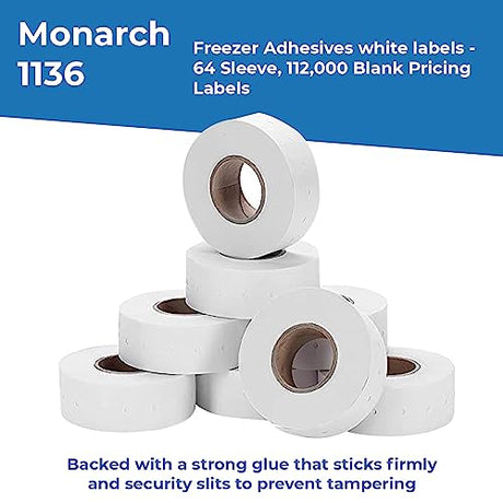 Freezer Adhesives Labels for Monarch 1136 - Store Supplies