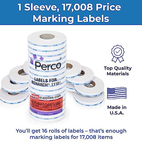 Monarch 1110 Reverse Print Labels - Store Supplies