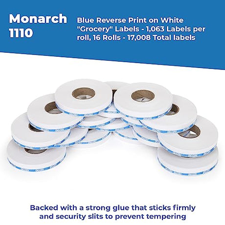 Monarch 1110 Reverse Print Labels - Store Supplies