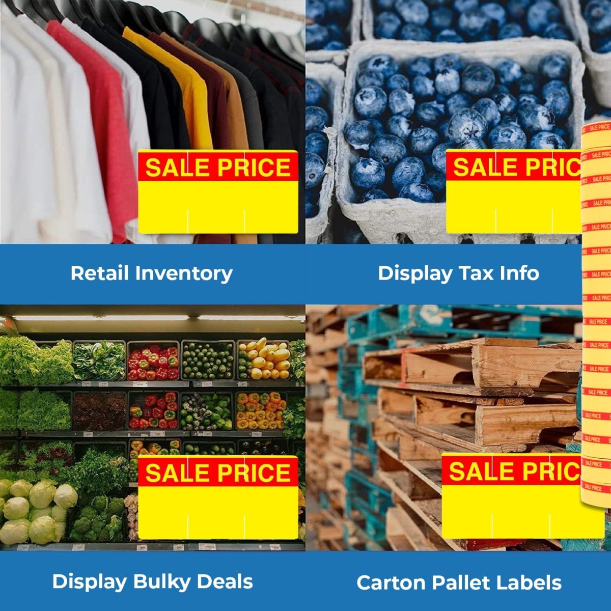 Monarch 1110 Reverse Print Labels - Store Supplies