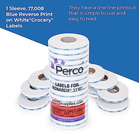 Monarch 1110 Reverse Print Labels - Store Supplies