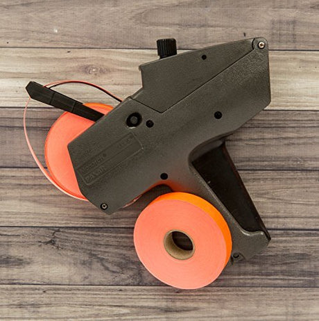 Monarch 1115 Price Gun with Labels Starter Kit: Includes Price Gun, 6,000 Fluorescent Red Pricing Labels, Inker and Label Scraper - Store Supplies