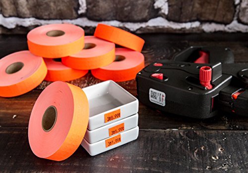 Monarch 1131 Labeler Starter Kit: Includes Price Gun, 10,000 Fluorescent Red Labels, and Preloaded Inker - Store Supplies