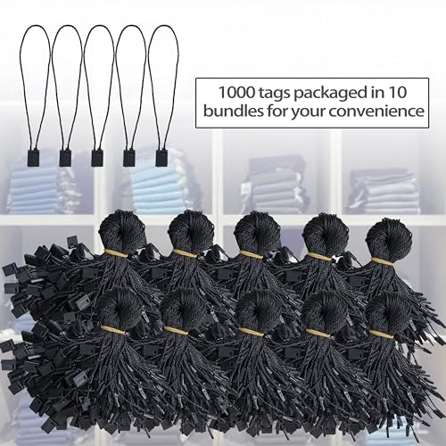 Perco 1 Hang Strings for Secure & Swift Tagging - Compatible with compatible_with_product_page | Color: Black | Quantity: | Adhesive: global.AdhesiveType | SKU: hang-string-1-black-1k | - shop_