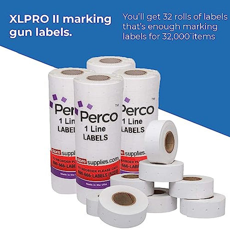 Perco 1 - Line Freezer Adhesive White Labels - Store Supplies