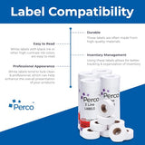 Perco 2 Line Freezer Adhesive White Labels - Store Supplies
