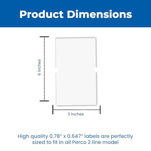 Perco 2 Line Freezer Adhesive White Labels - Store Supplies