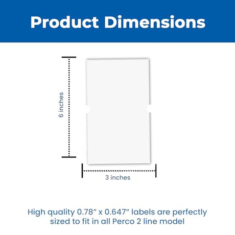 Perco 2 Line Freezer Adhesive White Labels - Store Supplies
