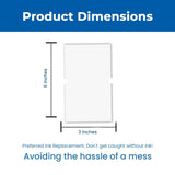 Perco 2 Line Removable Adhesive White Labels - Store Supplies