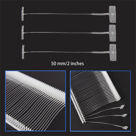 Perco 50mm [2 Inches] Regular Plastic Tag Barbs T Mould Attachments - Store Supplies