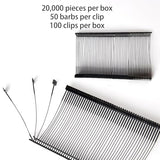 Perco 50mm [2 Inches] Regular Plastic Tag Barbs T Mould Attachments - Black 20,000 Pieces