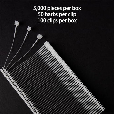Perco 50mm [2 Inches] Regular Plastic Tag Barbs T Mould Attachments - Store Supplies